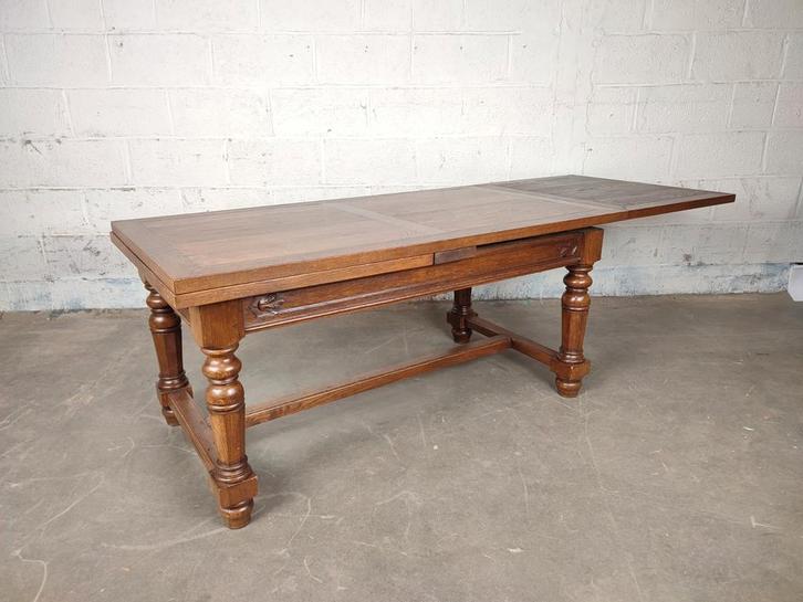 Uitschuifbare eiken tafel 3 meter, Antiek en Kunst, Antiek | Meubels | Tafels, Ophalen