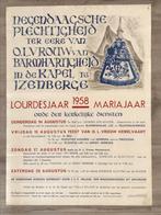 Affiche Izenberge 1958 - Alveringem, Verzamelen, Posters, Deurposter of groter, Ophalen of Verzenden, Reclame, Rechthoekig Staand