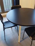 Moderne, Ronde Eettafel Zwart Wit, Huis en Inrichting, Tafels | Eettafels, Ophalen, Rond, Zo goed als nieuw, Modern hedendaags