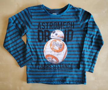 Blauw/grijze longsleeve Star Wars, maat 4-5 jaar beschikbaar voor biedingen