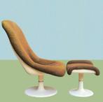 Retro space age fauteuil met voetensteun, Ophalen, Kunststof, Gebruikt, Mid-Century modern Space Age Retro