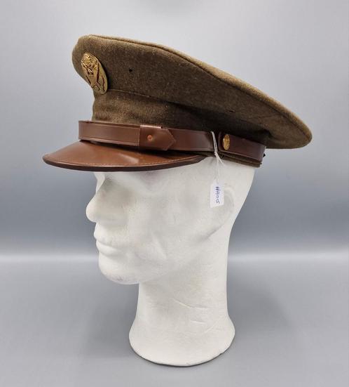 US WWII ID'ed, Enlisted Men's Visor Cap, size 7 ⅛, Verzamelen, Militaria | Tweede Wereldoorlog, Landmacht, Helm of Baret, Ophalen of Verzenden