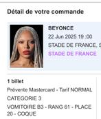 Beyoncé Stade de france ticket, Tickets en Kaartjes, Eén persoon, Juni