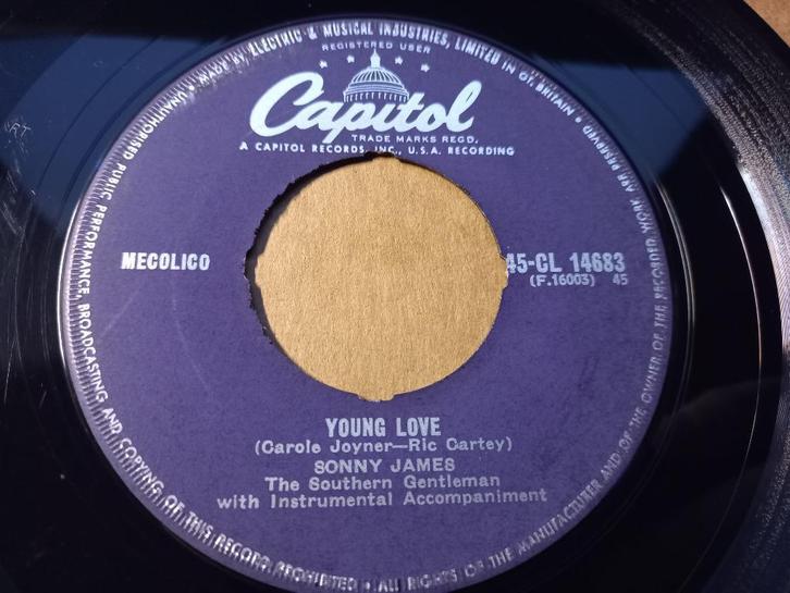 Sonny James ‎– Young Love / You're The Reason I'm In Love '7, Cd's en Dvd's, Vinyl Singles, Gebruikt, Single, Country en Western