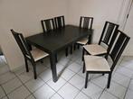 Uitschuifbare tafel met 6 stoelen, Huis en Inrichting, Gebruikt, Ophalen