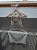 Crèmekleurige getailleerd jurk mt L tot boven de knie, Comme neuf, Soky&Soka, Taille 42/44 (L), Enlèvement