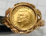 18karaat goud ring + penning JF Kennedy erin, Postzegels en Munten, Penningen en Medailles, Ophalen of Verzenden, Goud