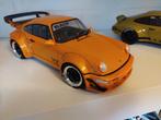 Porsche 911 964 RWB Rauh Welt 1992 Orange, Enlèvement ou Envoi, Neuf, Voiture, Solido