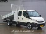 Iveco Daily 35C14 Kipper met Kist Dubbel Cabine Dubbellucht, Auto's, Gebruikt, Euro 6, Iveco, Wit