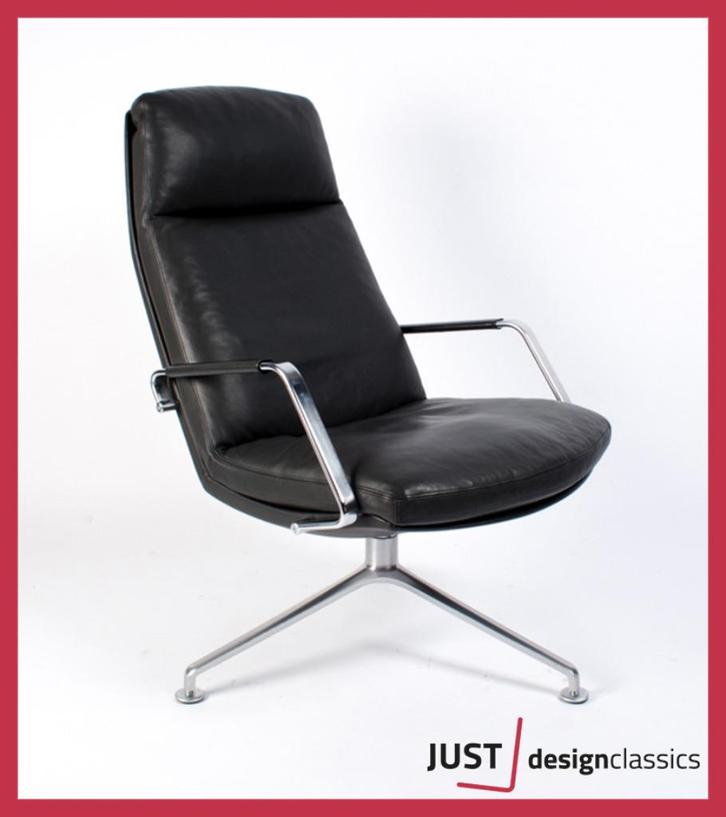 Walter Knoll FK-86 Lounge Zwart Leder, Huis en Inrichting, Fauteuils, Zo goed als nieuw, Ophalen