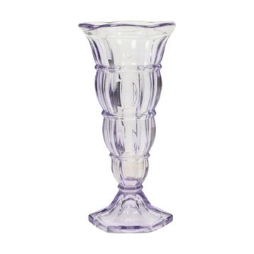 Paars Gekleurd Art Deco Vaasje Persglas Jaren 30 beschikbaar voor biedingen