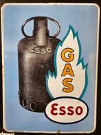 Rare Plaque émaillée ESSO GAS 1949 Très bon état, Utilisé, Enlèvement ou Envoi, Panneau publicitaire