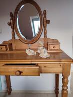 Prachtige vintage kaptafel, massief grenen, Huis en Inrichting, Tafels | Kaptafels, Ophalen, Pin Grenen, Gebruikt, 50 tot 100 cm