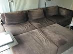 Sofa, Rechte bank, Creëer je eigen zetel met de 3 verplaatsbare poefen, Gebruikt, Stof