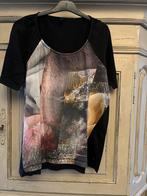 Zwarte tshirt met print xl, Kleding | Dames, Zwart, Maat 42/44 (L), Ophalen of Verzenden, Zo goed als nieuw