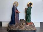 Beeld Kalvarie, Maria en Johannes (66 cm), Antiek en Kunst, Antiek | Religieuze voorwerpen, Ophalen