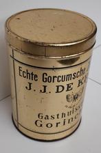 Vintage koek blikken doos Gorcumsche zoute ballen NL, Verzamelen, Ophalen of Verzenden, Gebruikt, Koek(jes)