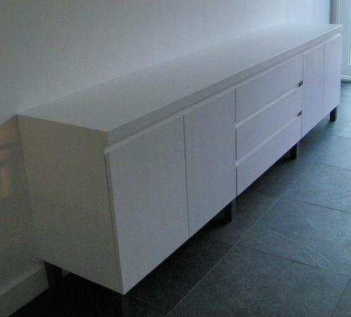 Dressoir wit massief eiken hout modern design op maat., Huis en Inrichting, Kasten | Wandmeubels, Nieuw, Verzenden