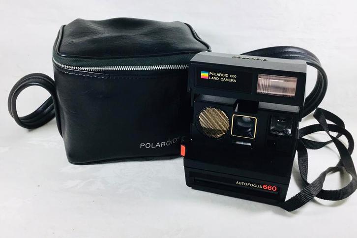 Polaroid Autofocus 660 instant fotocamera + opbergtas, Audio, Tv en Foto, Videocamera's Analoog, Camera, Overige soorten, Ophalen of Verzenden