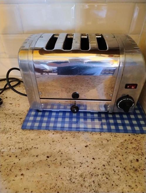 broodrooster DUALIT in chroom met 4 openingen, Elektronische apparatuur, Broodroosters, Gebruikt, Uitneembare kruimellade, Ophalen of Verzenden
