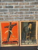 2 christelijke kartonnen platen 1949 communisme, Ophalen of Verzenden
