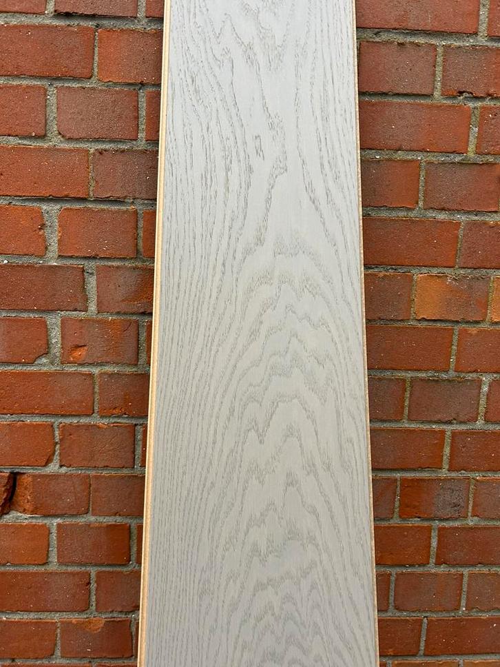 Halfmassief eikenparket te koop, Huis en Inrichting, Stoffering | Vloerbedekking, Nieuw, Parket, Grijs, 75 m² of meer, Ophalen