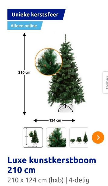 Kunst Kerstboom Deluxe 210cm
