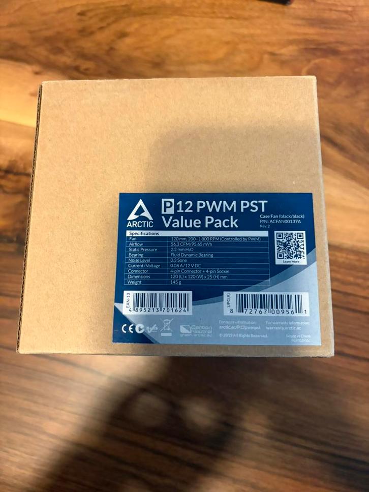 ARCTIC P12 PWM PST Value Pack 5 pièces, Computers en Software, Computerkoelers, Zo goed als nieuw, Luchtkoeling, Ophalen