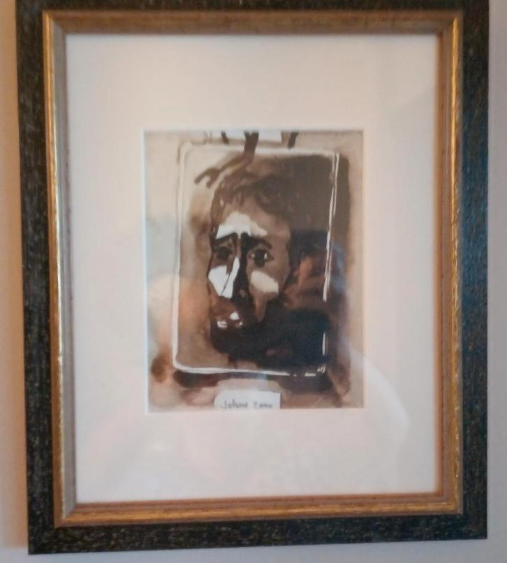 Schilderij pastelkrijt, Johan Corthals, zelfportret., Antiek en Kunst, Kunst | Schilderijen | Modern, Ophalen