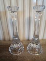 Paire de bougeoirs vintage MIKASA en cristal de glace Park L, Enlèvement ou Envoi