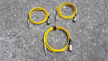 Gebalanceerde overgangs kabels XLR (male) naar Jack (TRS) x3 beschikbaar voor biedingen