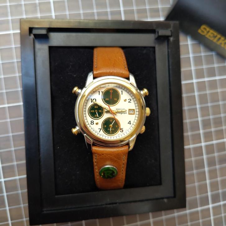 Vintage Seiko - 7T32-6D40 A4 série spéciale très rare, Handtassen en Accessoires, Horloges | Heren, Zo goed als nieuw, Polshorloge