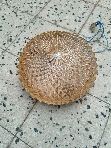 Vintage parelmoer plafondlamp jaren 60 beschikbaar voor biedingen