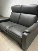 Lederen zetel, Maison & Meubles, Canapés | Salons, Banc droit, Comme neuf, Enlèvement, Cuir