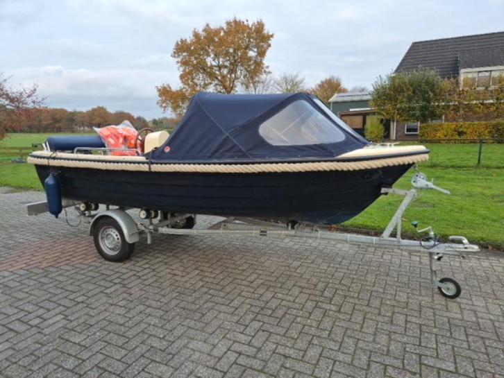 Sloep Liberty 470, Watersport en Boten, Sloepen, Gebruikt, Tot 10 pk, 3 tot 6 meter, Buitenboordmotor, Benzine, Polyester, Ophalen