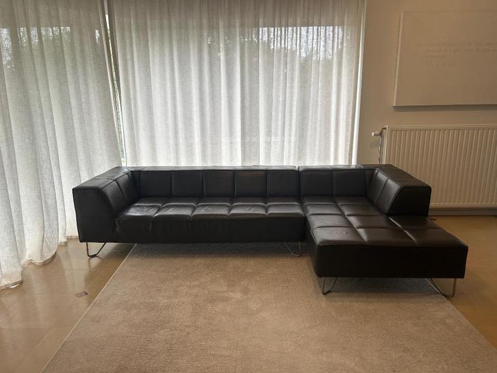 bank, Huis en Inrichting, Zetels | Zetels, Zo goed als nieuw, Hoekbank, Driepersoons, 200 tot 250 cm, 150 cm of meer, Leer, Ophalen