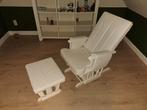 GLIDING CHAIR WIT + VOETENBANK, Ophalen, Zo goed als nieuw