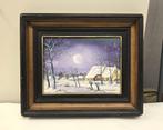 Schilderij Walter Depraetere - Wintermaan 1990, Antiek en Kunst, Ophalen of Verzenden