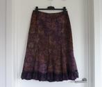 Paars camel beige lange gevoerde crepe voile rok kant Mt 42, Kleding | Dames, Rokken, Ophalen of Verzenden, Maat 42/44 (L), Paars