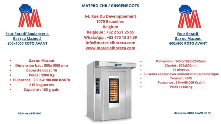 MATERIEL HORECA PROFESSIONNEL FOUR ROTATIF, Zakelijke goederen, Horeca | Keukenapparatuur, Ovens, Microgolfovens en Steamers, Nieuw in verpakking