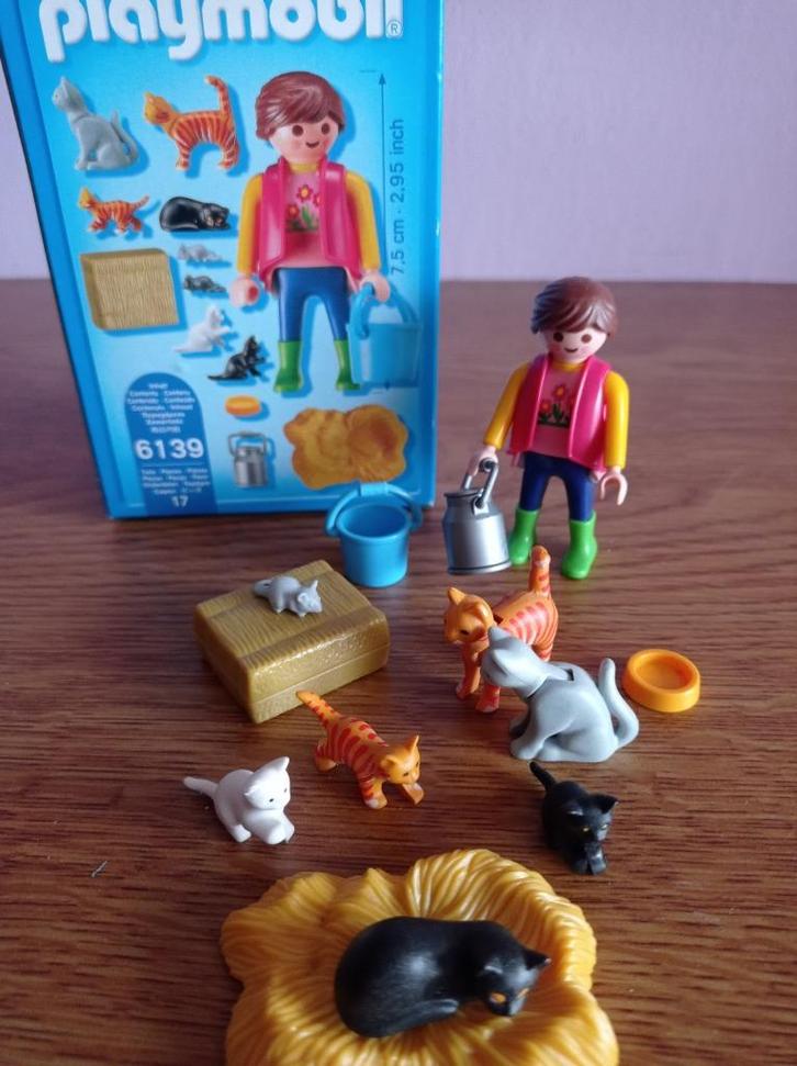 Playmobil Country bonte kattenfamilie – 6139, Kinderen en Baby's, Speelgoed | Playmobil, Zo goed als nieuw, Complete set, Ophalen