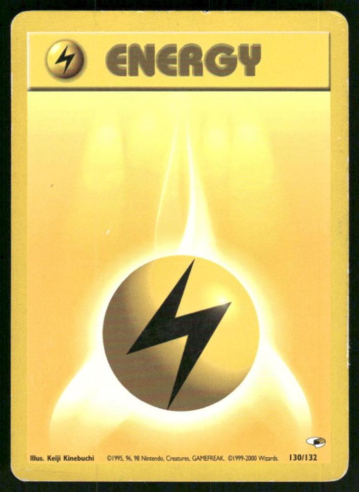 Lightning Energy 130/132 - Gym Heroes, Hobby en Vrije tijd, Verzamelkaartspellen | Pokémon, Gebruikt, Verzenden