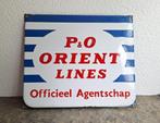 Emaille reclamebord P&O Orient Lines, Ophalen of Verzenden, Gebruikt, Reclamebord