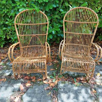 2 chaises en rotan, Enlèvement, Utilisé