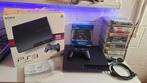 PS3 160GB met doos + games, Met games, Met 2 controllers, Ophalen of Verzenden, Zo goed als nieuw