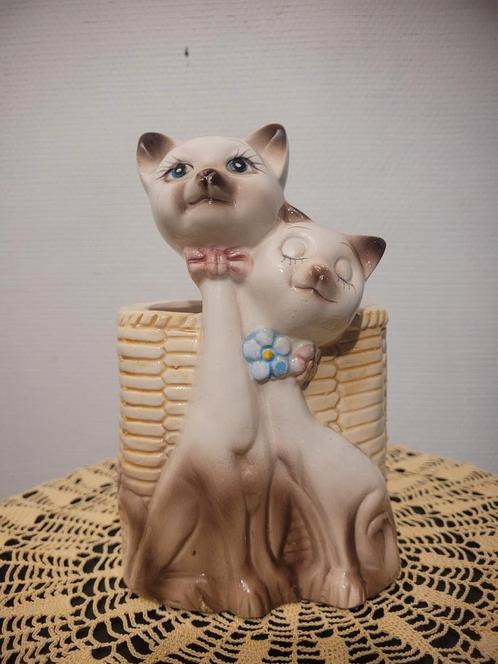 keramische cachepot in combinatie met katten, Antiek en Kunst, Curiosa en Brocante, Ophalen of Verzenden