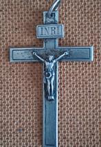Antieke zilveren crucifix hanger, Antiek en Kunst, Ophalen of Verzenden