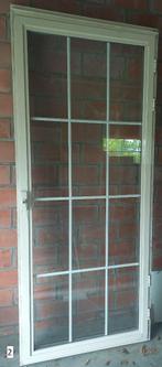 Aluminium raamdeur (dubbel glas) met dorpel, Deurkozijn, 150 tot 225 cm, Gebruikt, 75 tot 150 cm