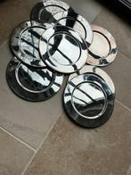 8 identieke verzilverde onderlegbotden, Huis en Inrichting, Ophalen of Verzenden, Gebruikt