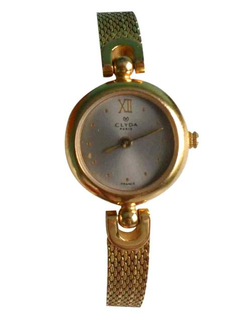Horloges Andere merken Polshorloge 'Clyda' Gold Lace, Handtassen en Accessoires, Antieke sieraden, Armband, Brons, Verguld, Ophalen of Verzenden